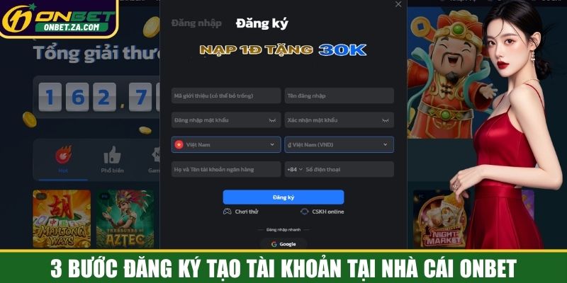 3 bước tạo tài khoản siêu nhanh cho người mới
