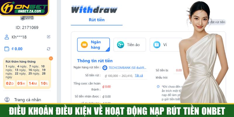 Quy định quan trọng khi giao dịch nạp rút tiền